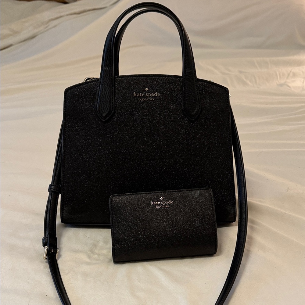 Kate Spade Black Satchel and Wallet